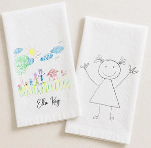 Personalized Kitchen Tea Towel With Child's Own Drawing, Design Your Own, Grandma Gift, Mother Gift, Gift for Teacher, Grandmother Mom Gift dca07570-0be2-425f-9095-d47cf07e133b-tuutty-4-.webp