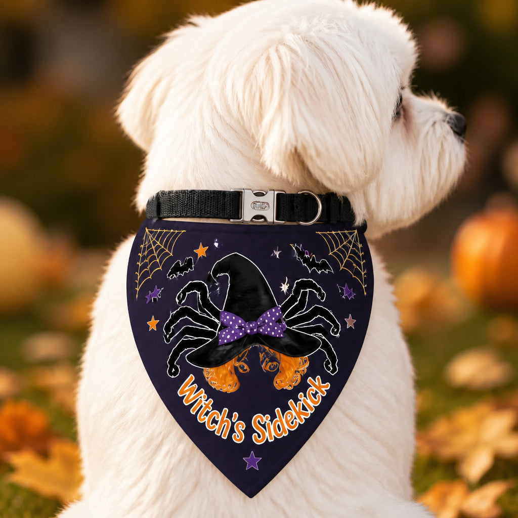 Halloween Witch Spider Pet Bandana - Pet Bandana Collar With Adjustable Buckle dca4eab1-297b-4ae9-85a2-48aad39ec70d.jpg
