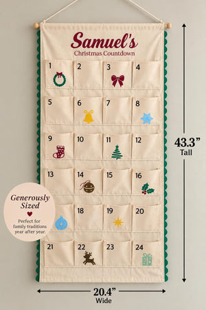 Personalized Fabric Advent Calendar, Custom Name Christmas Countdown, Reusable Wall Hanging dcaa8f67-391a-4de5-a013-c3e54c0dca37-il_1588xN.8602237045_e1do.jpg
