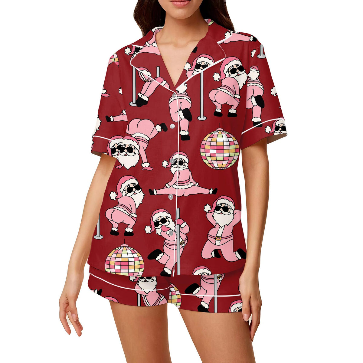 Women Christmas Pajama Set – Funny Dancing Santa Print Sleepwear, Pink Holiday Loungewear dcdf82a4-abd3-489b-8e79-2444028ea1c4-il_1588xN.7390933404_6rko.jpg