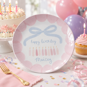 Custom Birthday Plate: Personalized Gift for Girls, Coquette Party Decor dce29664-8335-4b02-bc93-0213f0510809-3.png