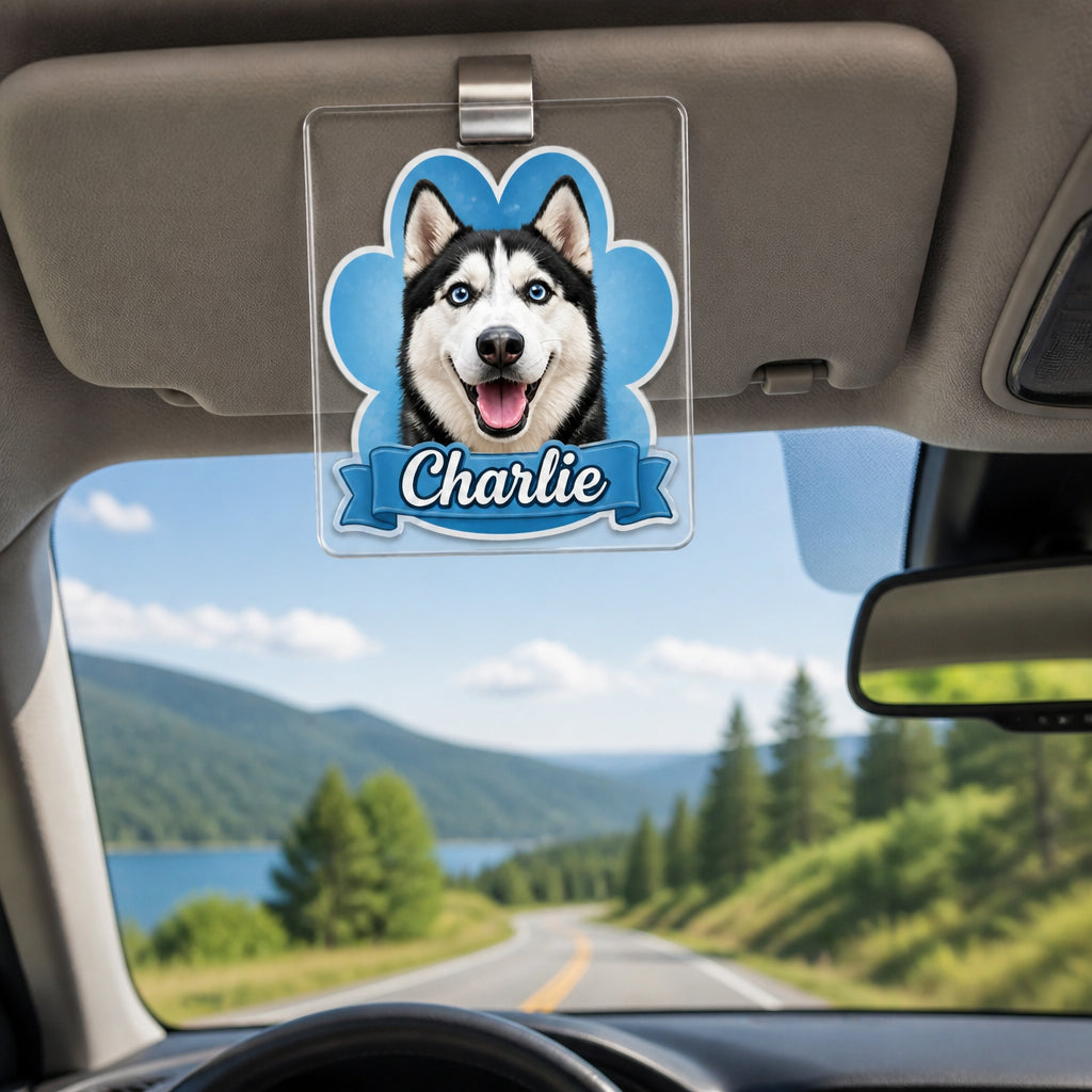 Custom Dog Portrait Car Visor Clip – Paw Badge With Name - Personalized Car Visor Clip dd0b1540-55b5-4cc8-8417-aaac0bcc1b8c.jpg