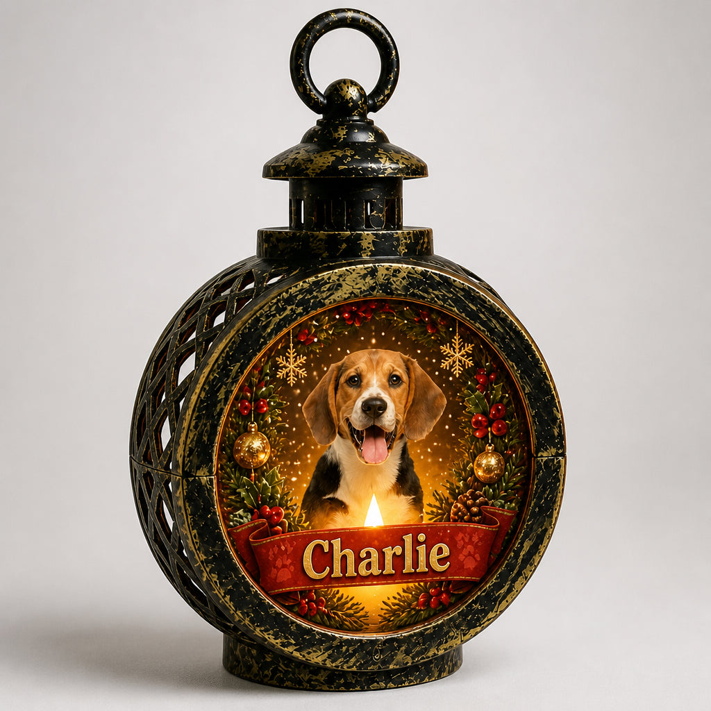 Personalized Pet Photo Christmas Lantern – Custom Name Wreath Scene - Personalized Christmas Lantern LED Flameless Candle dd144c6d-0adb-469e-b033-90e4a19c3410.jpg