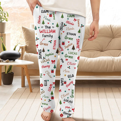 Personalized Family Christmas Pajama Pants, Custom Names, Festive Holiday Lounge Wear dd562cac-9953-4050-ab01-e508b967dcc8-7.jpg