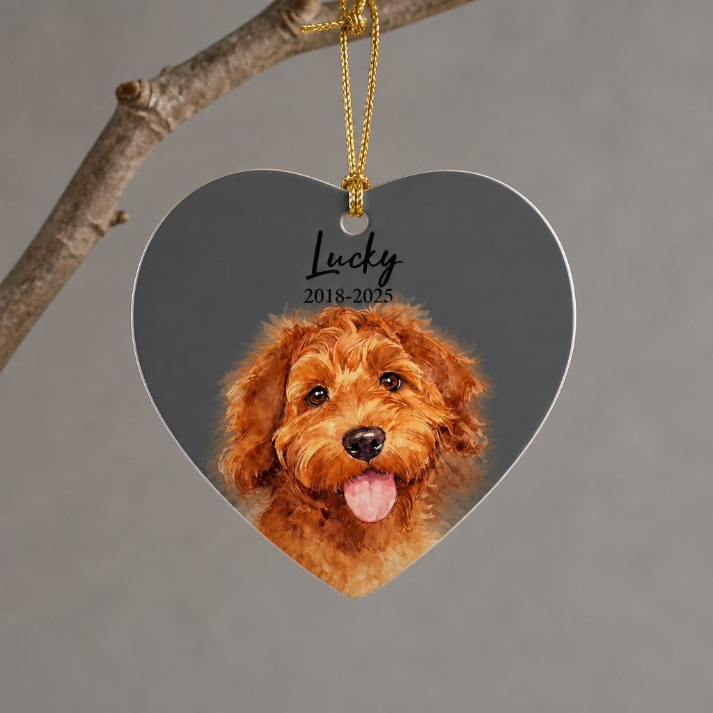 Custom Pet Memorial Heart Ornament – Photo Portrait, Name & Years (2‑Sided) - Personalized Aluminum Ornament dd5c4460-9a71-4a6e-9287-92afef1147ba.jpg
