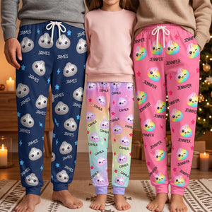 Personalized Family Sweatpants with Custom Name, Cute Dumpling Print Jogger Pants, Matching Lounge Pants for Adults and Kids, Birthday or Christmas Gift dd64e1d1-8760-4320-a6f6-f44df5fef804-sweatpants-1.jpg