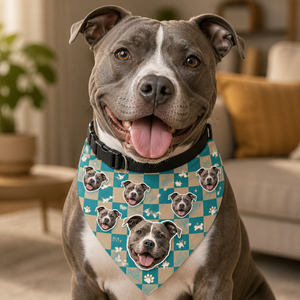 Custom Pet Photo Pattern Bandana – Checkerboard Bones Edition - Personalized Pet Bandana Collar With Adjustable Buckle dd7dd766-40e1-4ac6-9f89-4c0726bd7bea.png
