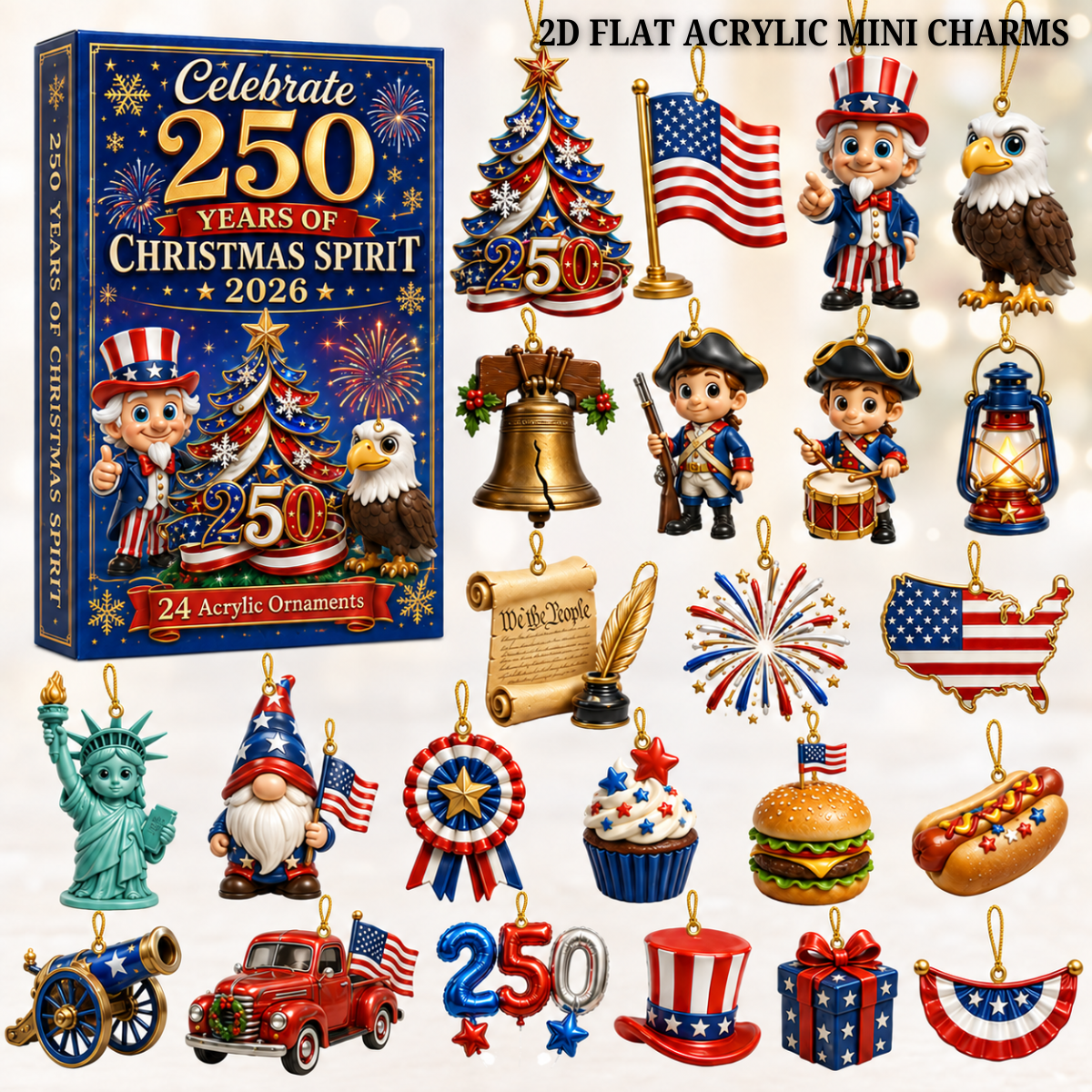 250 Years of Christmas Spirit Advent Calendar 2026 - 24-Day Festive Countdown, Acrylic Charms Blind Box - Gift For Family & Friends dd7f2293-39c8-4e89-a2c3-f2c21c3830c9-250-text.png