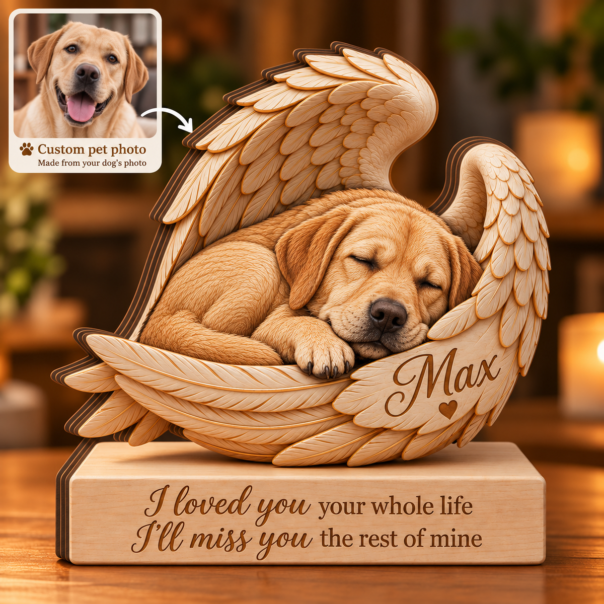 Personalized Pet Memorial Wooden Block – Custom Dog Photo Angel Wings Keepsake, Pet Loss Sympathy Gift   Copy dd7f515e-8364-481f-8835-613a48e6ab82-Sleeping-Labrador-Memorial-Wing-Sculpture.png