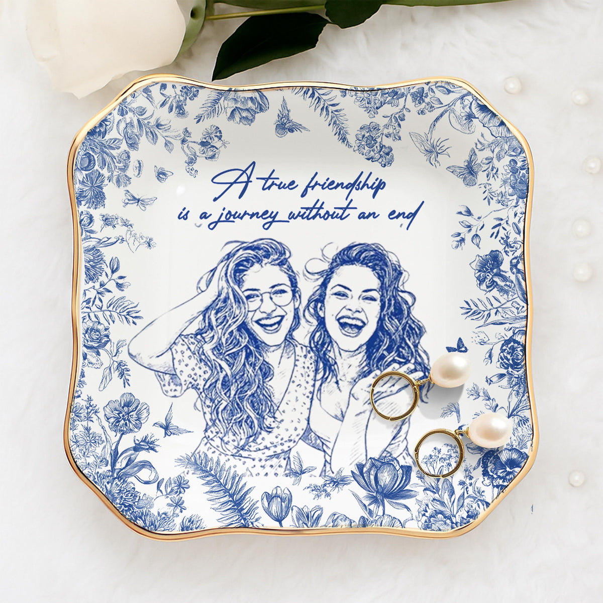 Personalized Bestie Photo Jewelry Dish: Ceramic Trinket Tray for Best Friend, Birthday Gifts For Bestie, Sketch Photo Ring Dish Gift For Her dd86cad4-1e1f-4652-b6ce-ccd3df21cfb0-4.jpg
