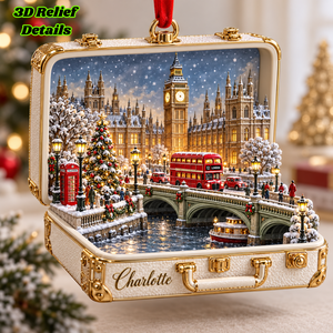 Personalized London Trip 3D Suitcase Ornament – Custom Name UK Travel Keepsake, Big Ben Christmas Gift for Travelers dd8917e1-6f94-4d09-92da-54d32ee6879f-mockup-annotated-1789439608965.png