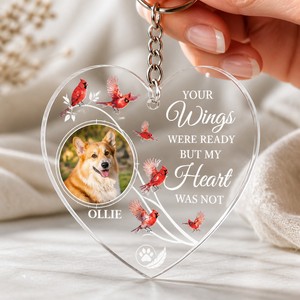 Pet Memorial Cardinal Heart Acrylic Keychain – Photo + Name - Personalized Acrylic Keychain dd8f071a-0858-461e-a5b5-e9e12c4bc66d.png