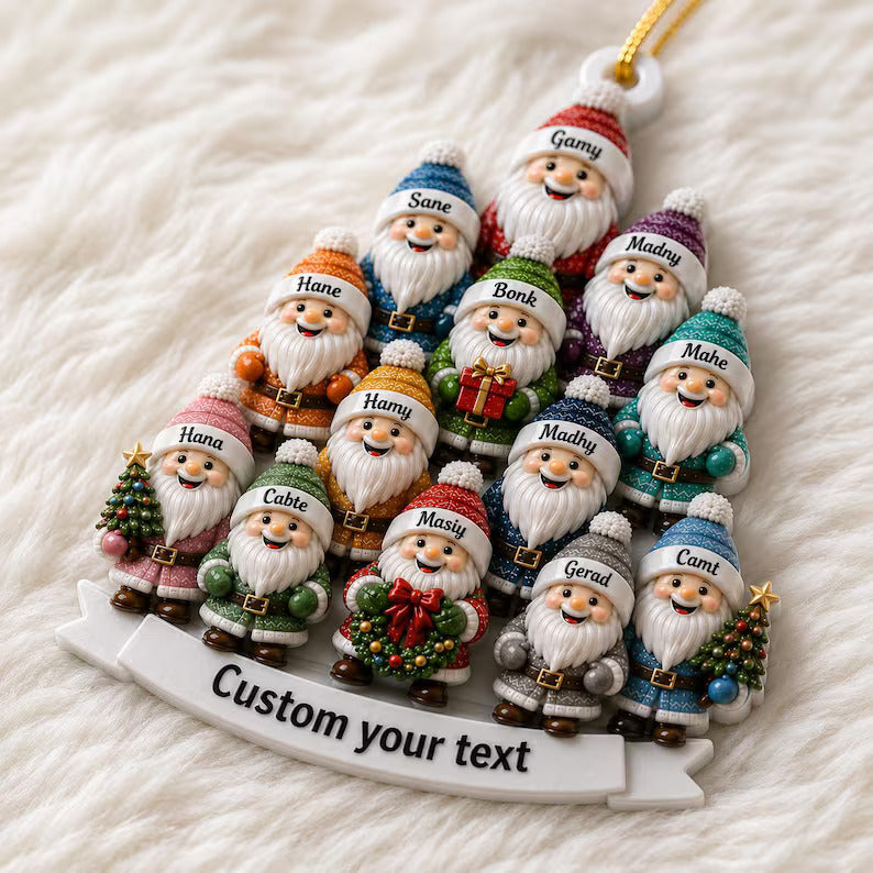 Personalized Gnome Family Ornament, Custom Faas Acrylic Keepsake Ornament, Family Reunion, Grandkids, Grandchildren Namesmily 3D Christm ddad2e9f-f4cd-49e1-ad16-6fffbc823ea3-F-2-.jpg