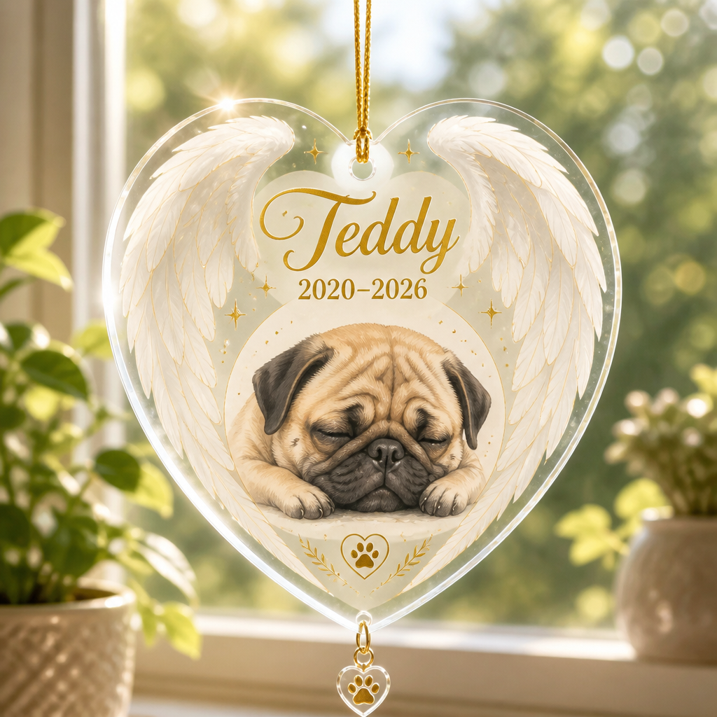Angel Wings Pet Memorial Portrait Ornament - Personalized 1 Layered Suncatcher with Charm ddad95e6-b490-4458-bcc2-7abede5c2720.png