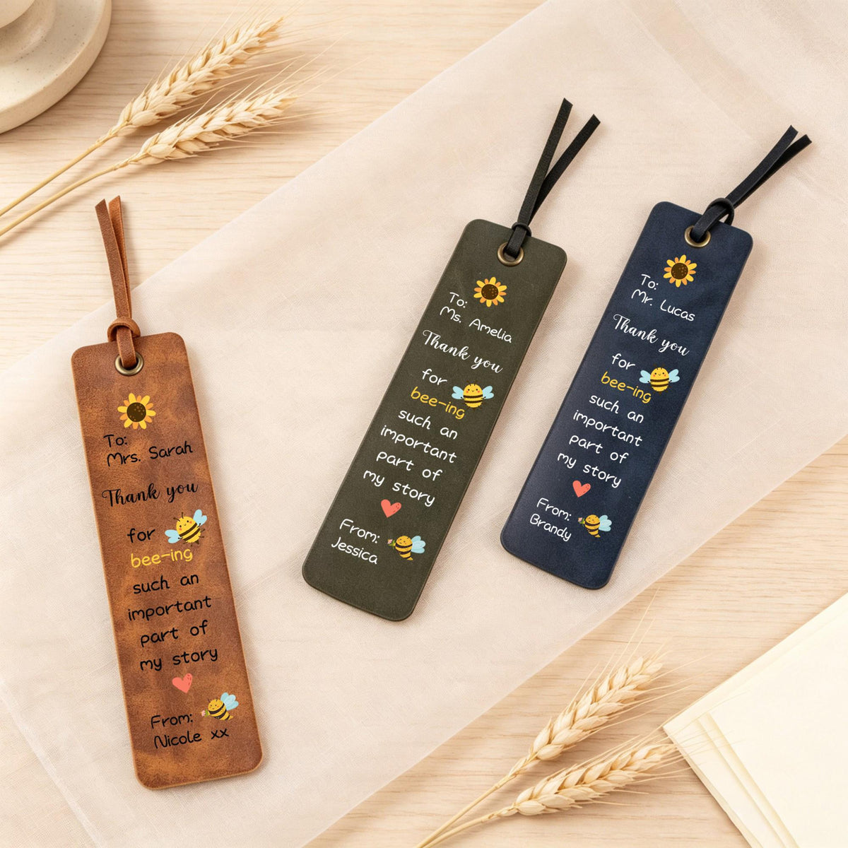 Custom Leather Bookmark with Name, Personalized Reading Gift, Teacher Appreciation Gift, Thank You Gift, Book Lover Present, Teacher Gift ddb9a881-7cd1-42e9-b580-e555b1987e66-3.jpg