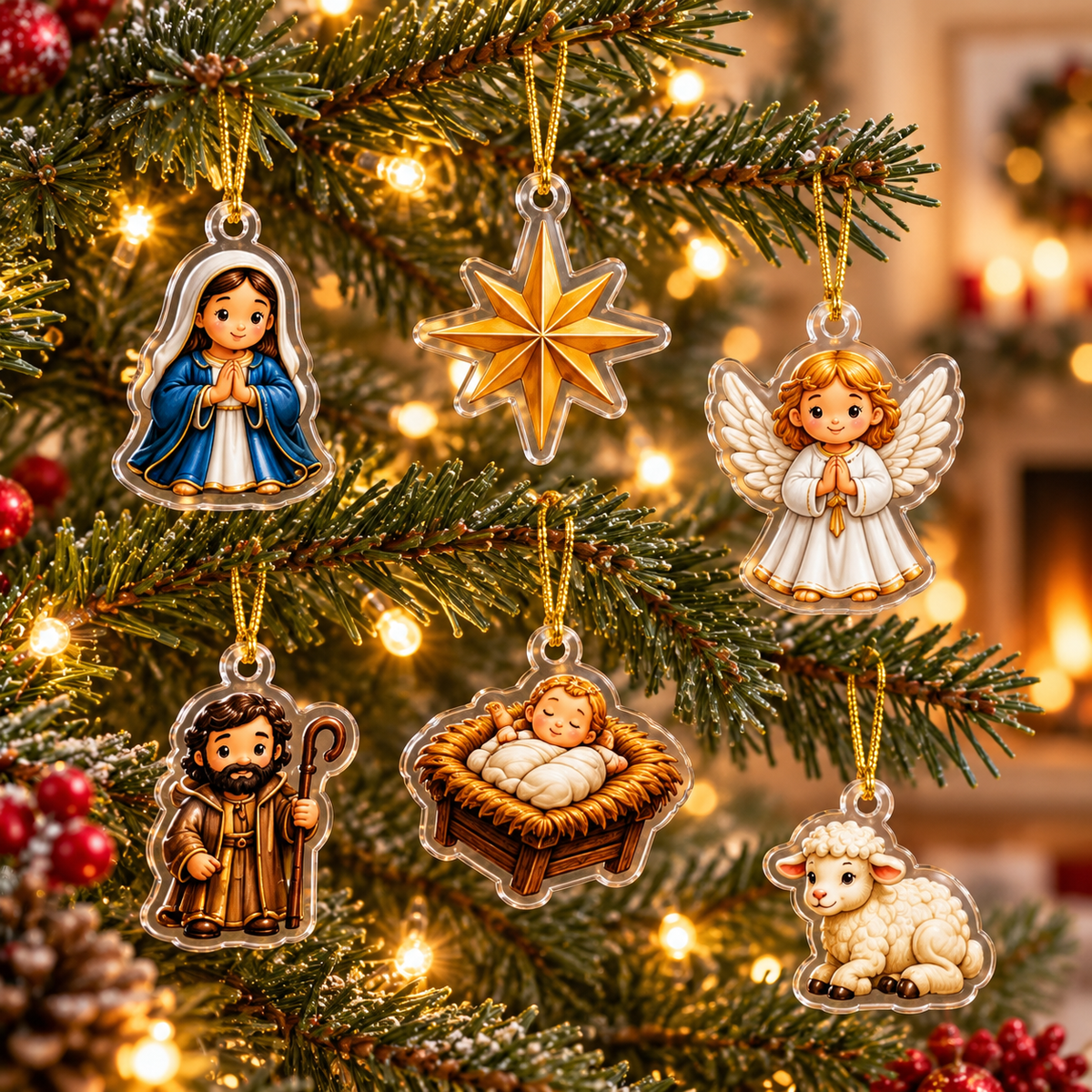 Nativity Story Advent Calendar: 20 Resin Charms Christmas Countdown Blind Box, Special Gift ddf0f21f-c0f3-4668-bafe-f84468a9e767-B-charm-Gi-ng-Sinh-tr-n-c-y-th-ng-1.png