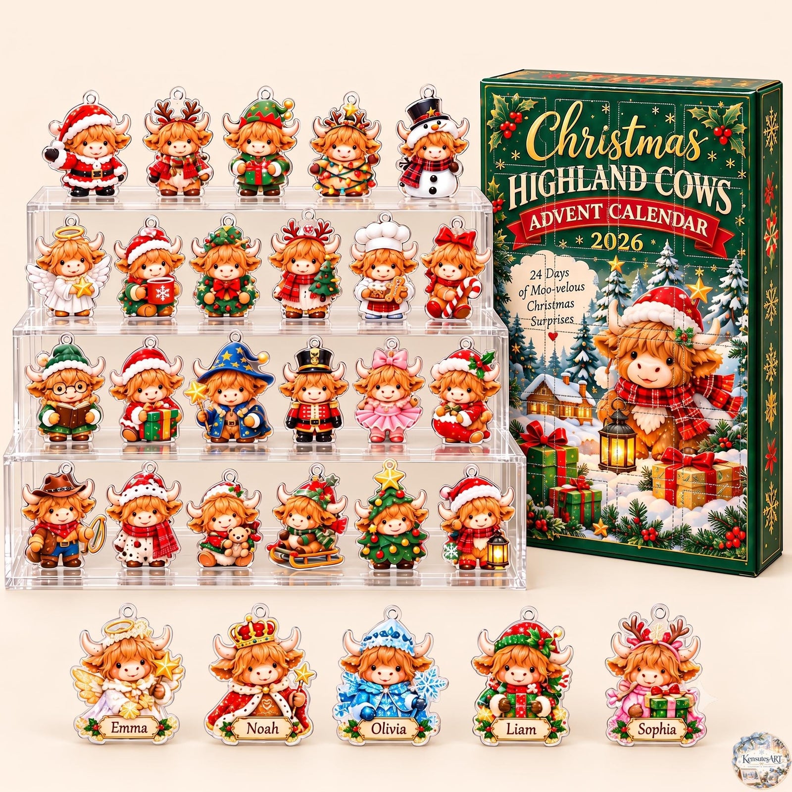 Moo-velous Highland Cow Advent Calendar 2026 | 24 Day Holiday Countdown with Custom 2D Ornament de0146c2-c595-4c58-8930-7c8d5e5c685a-il_fullxfull.8643138225_jd3z.jpg