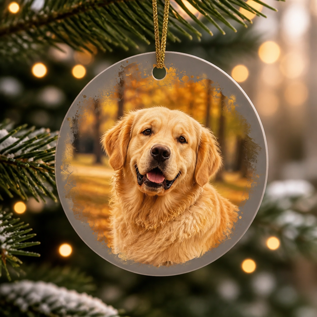2-Sided Pet Memorial Photo Ornament – No Longer By My Side - Personalized Aluminum Ornament de0c07f9-c734-4b56-942e-8557e77ab7e7.png
