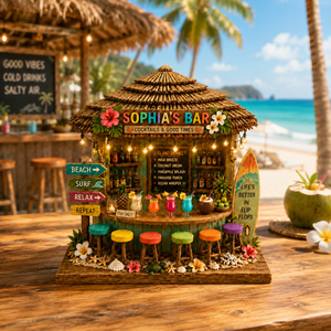 Personalized Tiki Bar Wooden Block, Custom Beach Bar Wooden Sign, Bar Mini Shelf Decor, Summer Beach, Tropical Cocktail Bar, Summer Vacation de1ab6bf-21fd-4a8b-8bdd-b755a91a1d62-banner-1.png