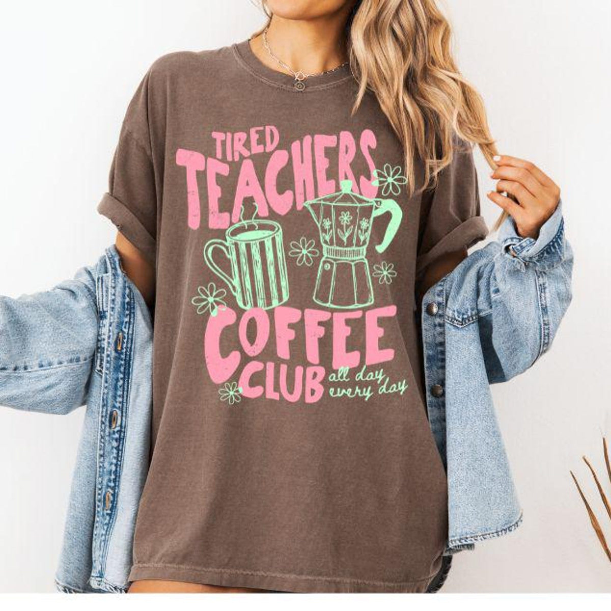 Tired Teachers Coffee Club Graphic Tee, Comfort Colors® Retro Teacher Shirt de2784c5-2702-43c9-be6a-68dbf858ebde-5.jpg