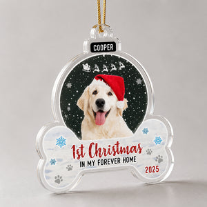 Pet Photo Acrylic Ornament — 1st Christmas In My Forever Home (Name + Year) - Personalized Transparent Acrylic Ornament de332764-4f29-4d03-9e96-1dd2a9e4e3e7.jpg