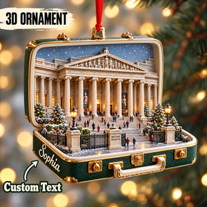 Personalized 3D British Museum Suitcase Christmas Ornament – London UK Travel Souvenir & Gift for London Lovers de39ed55-f5e5-45f1-8657-615acf449ea0-Personalized-British-Museum-Suitcase-Ornament.png