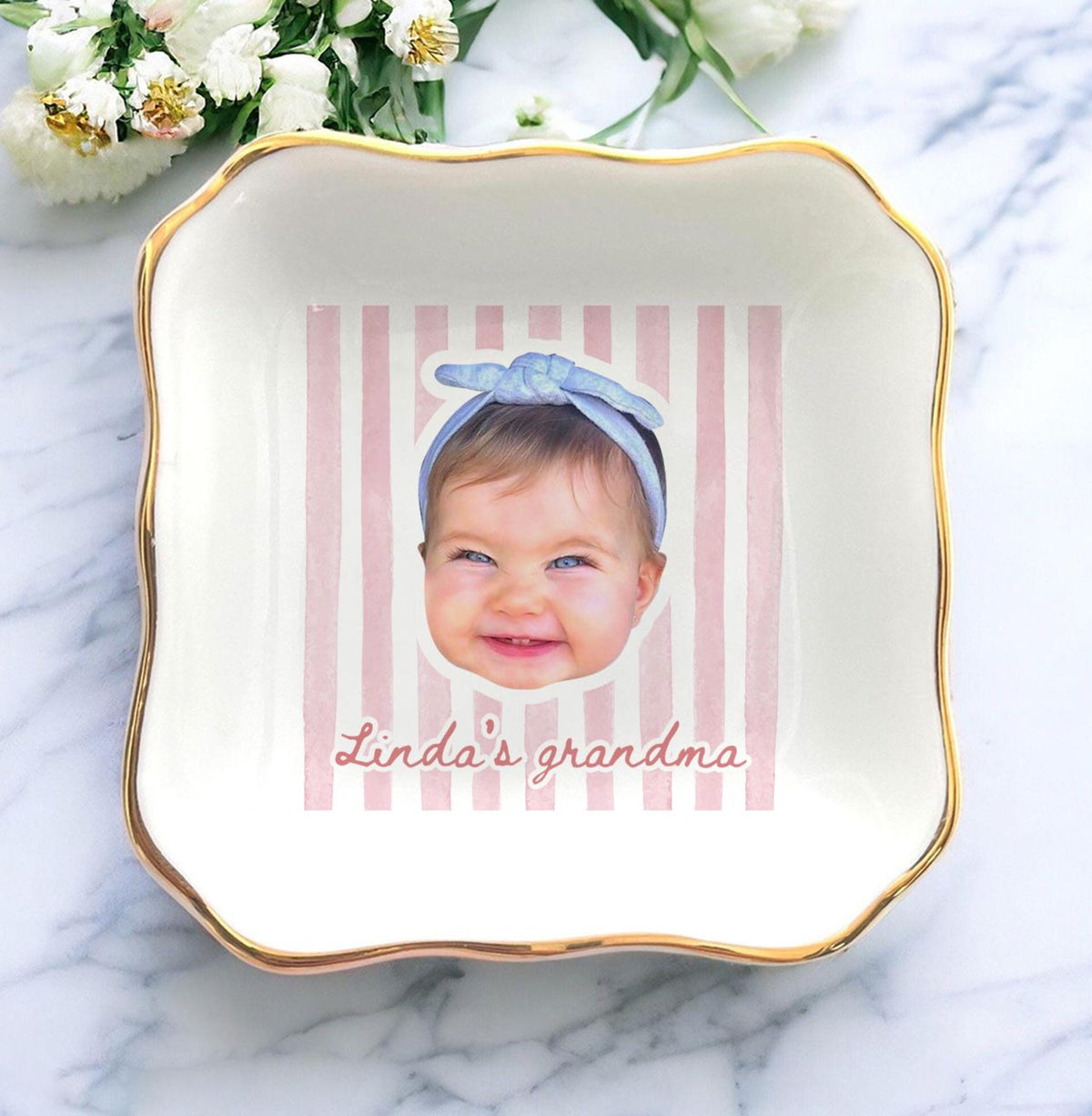Personalized Baby Face Trinket Tray, Mothers Day Gift For Grandma, Grandma Gift from Grandkids, Nana Ring Dish, Birthday Gift For Grandma de3b3a34-11ae-40ba-9085-091485bfc9ce-10.jpg