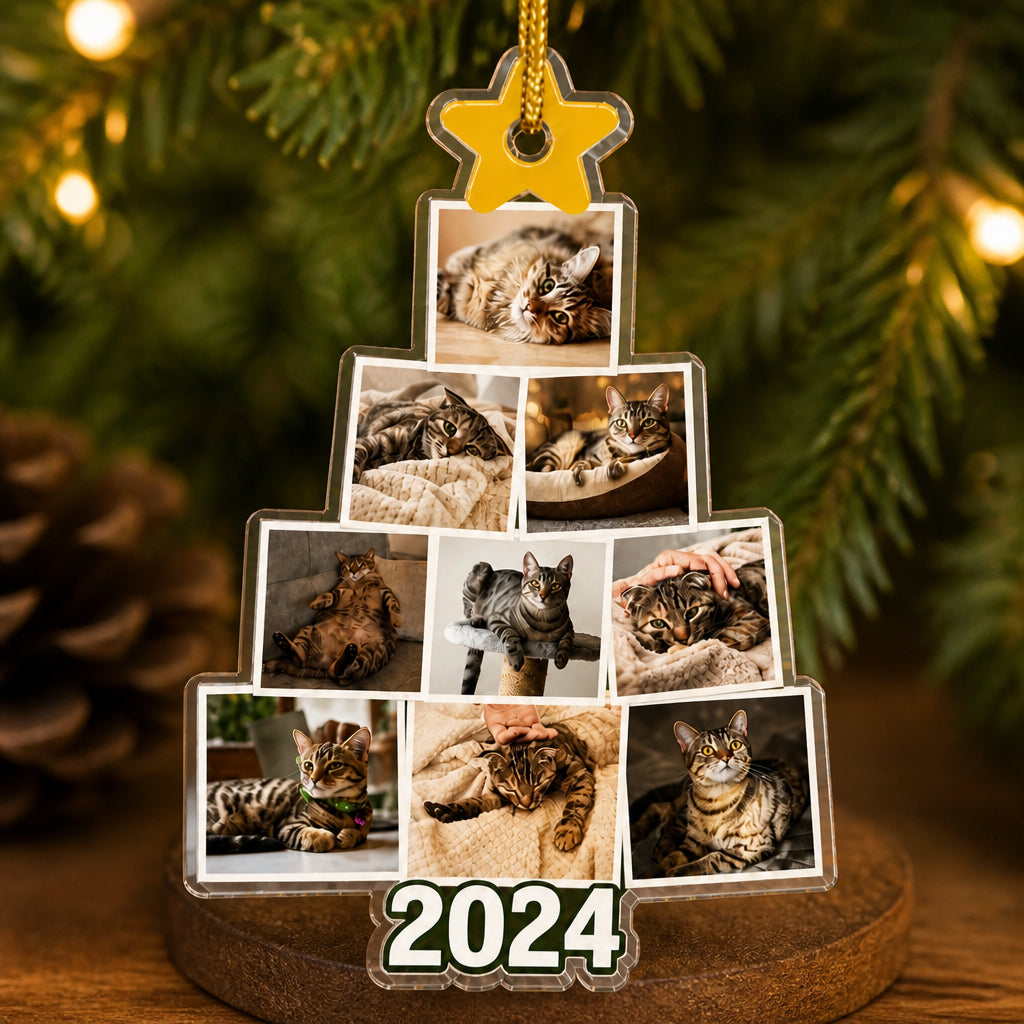 2024 Pet Photo Wreath Shape Ornament (9-Photo Collage) - Personalized Shape Ornament de445ea8-75cf-4611-ba78-5ac2bc25d38d.jpg