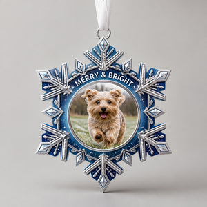Frosted Silver Snowflake Photo Ornament — Personalized Pet/Family Picture - Personalized Ornament de594179-c7e9-442d-b527-8356b5eb620d.jpg