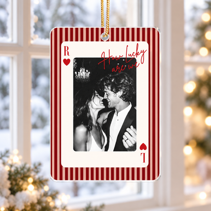 Personalized Striped Playing Card Couple Photo Ornament: Anniversary Gift, How Lucky We Are, Gifts for Boyfriend, Husband de6488be-8734-48e0-a1a4-3e47575e93a5-banner-1.png