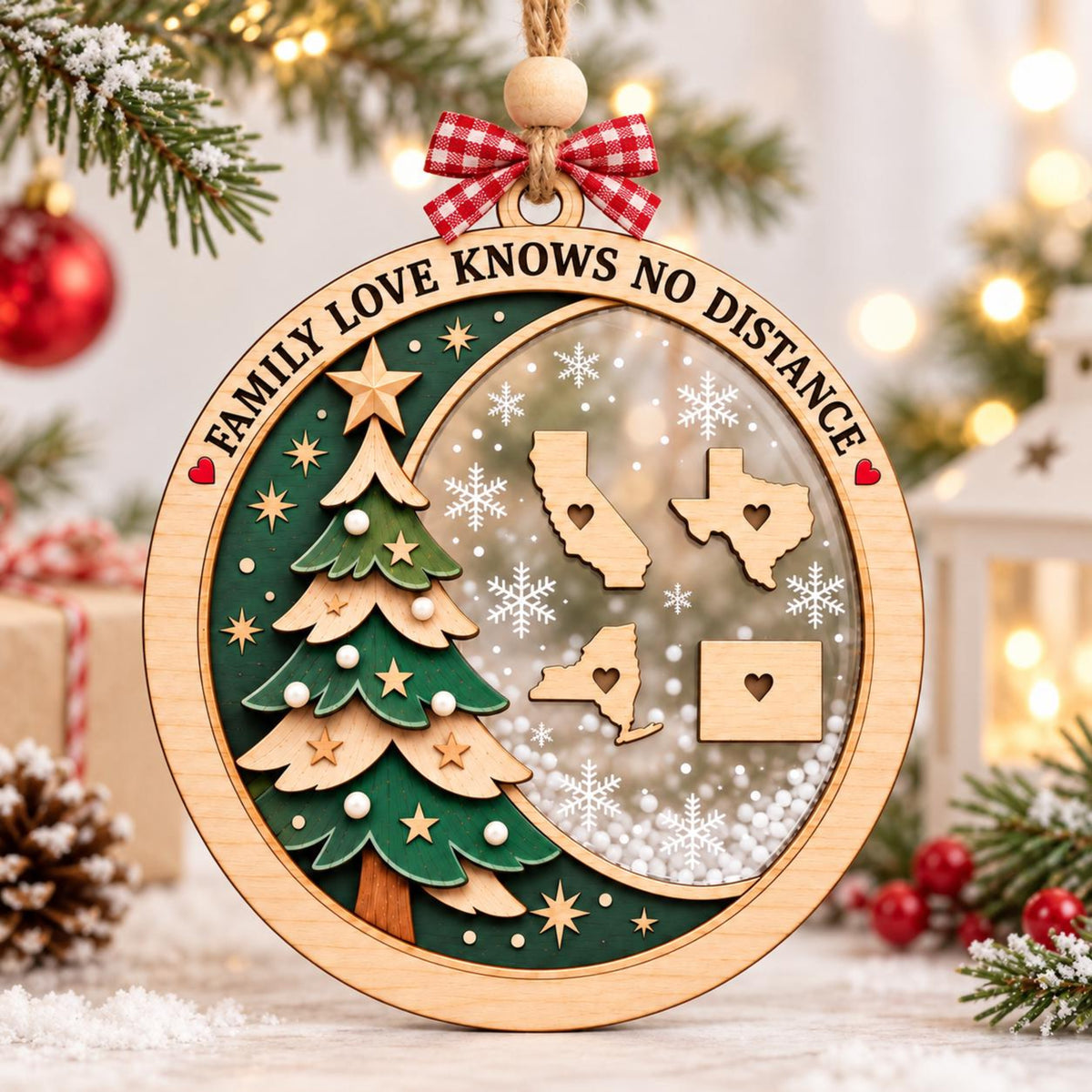 Personalized Long Distance Family Ornament, Custom State to State Christmas Ornament, Family Love Knows No Distance Keepsake Gift de8a2803-ac1b-4b36-b236-aaff8bb3020d-3.jpg