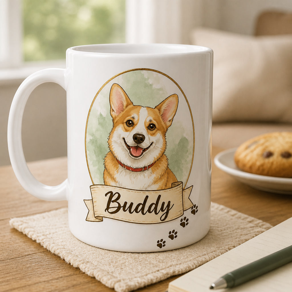 Custom Pet Portrait Name Mug – Illustrated From Your Photo - Personalized Mug de9dfe9c-0dcc-4425-b9f9-3bfb33203d2a.jpg