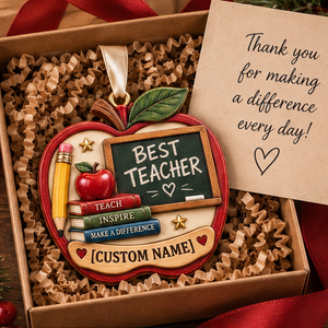 Personalized Best Teacher Apple Christmas 3D Ornament - Custom Name Teach Inspire Tree Decor dea974d1-b5e6-4de1-b9e2-040a18468787-best_teacher_mockup_2_gift_box.png