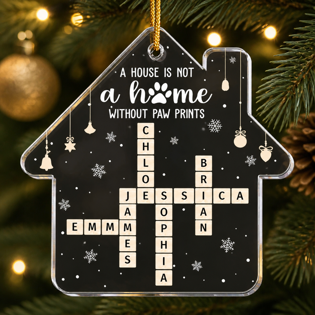 Paw Prints House Acrylic Ornament – Custom Family Name Crossword - Personalized Transparent Acrylic Ornament deb5ffdc-bc3e-4765-8618-4b63478e6ebf.png