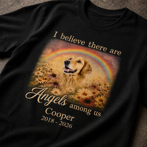 Rainbow Bridge Pet Memorial Tee – Angels Among Us (Photo, Name & Years) - Personalized T-shirt dec01b58-79b0-41cb-bebb-5f6682f7d624.jpg