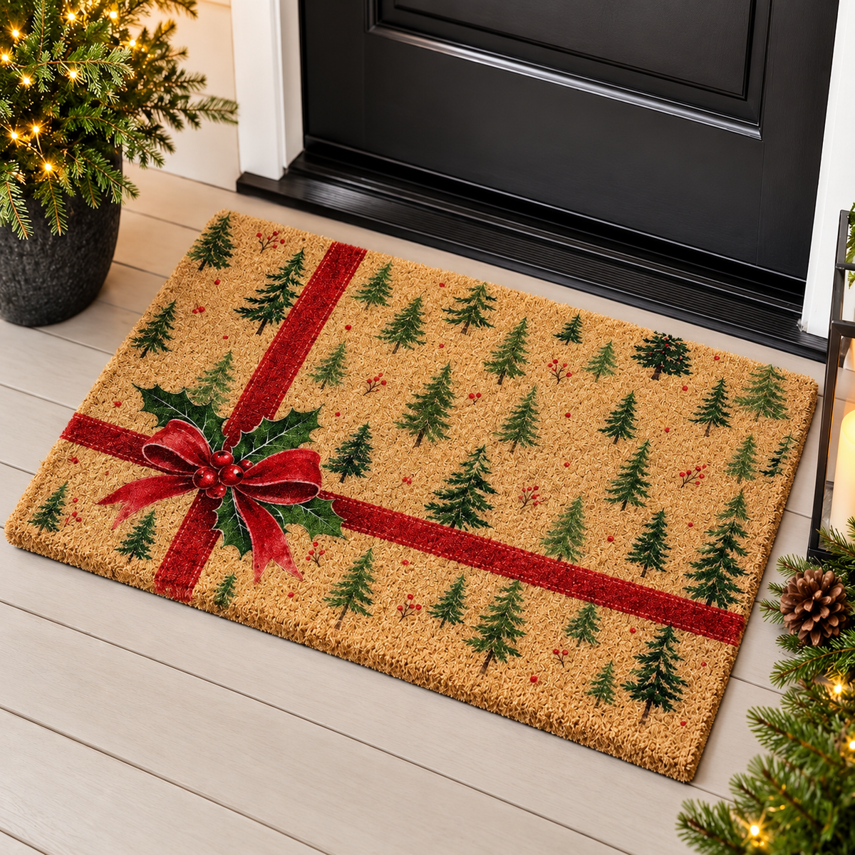 Christmas Doormat, Pine Tree Welcome Mat with Red Bow, Holiday Front Porch Rug, Coir Xmas Door Mat Gift dec27858-a57a-4cf3-a182-a2ff174017ae-7dfe84df-2cd7-481c-b3b5-e92c50b25ebb.png