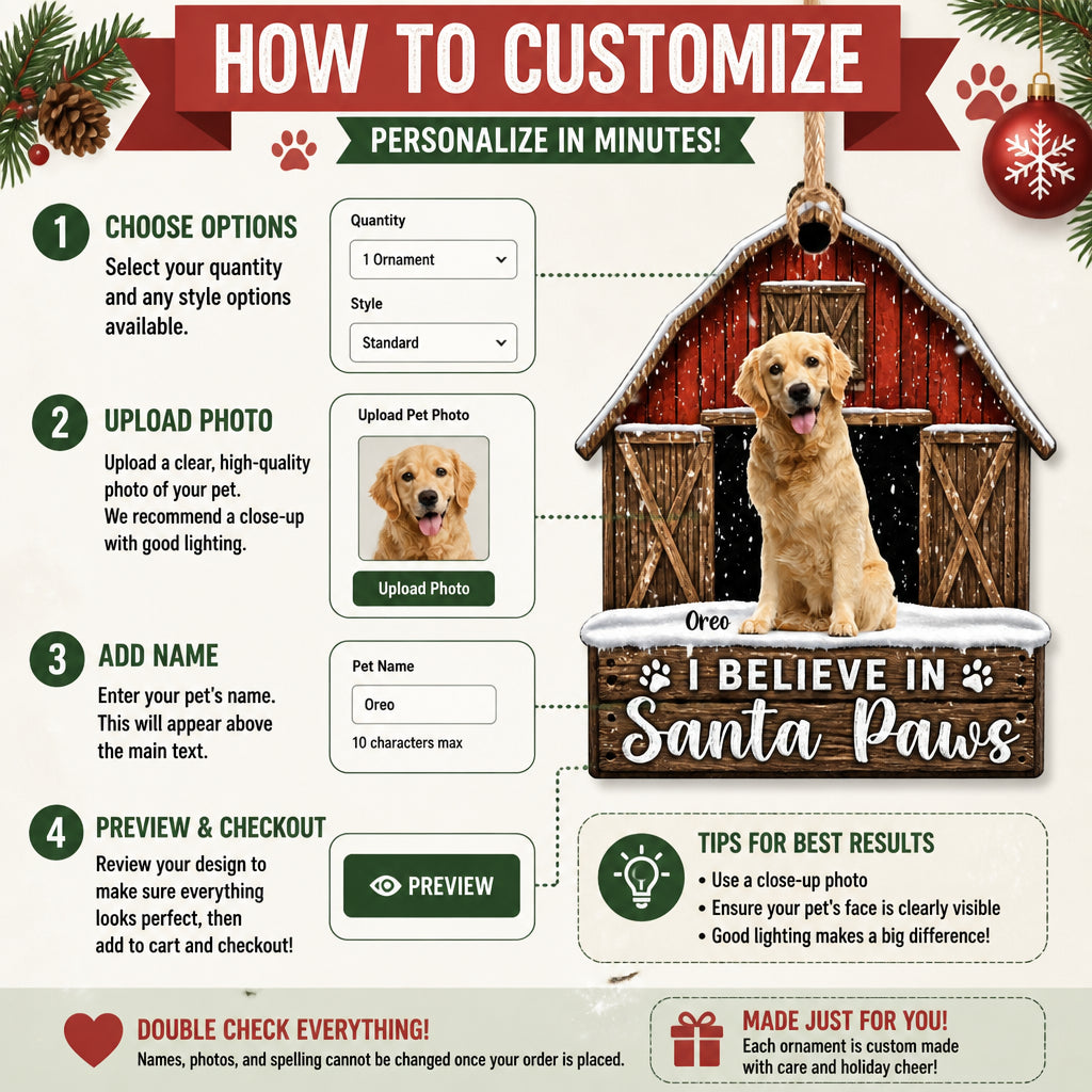 I Believe in Santa Paws — Custom Pet Photo Ornament - Personalized Ornament dece488c-7f83-4b21-a4bf-d2d7ba2786b7.jpg