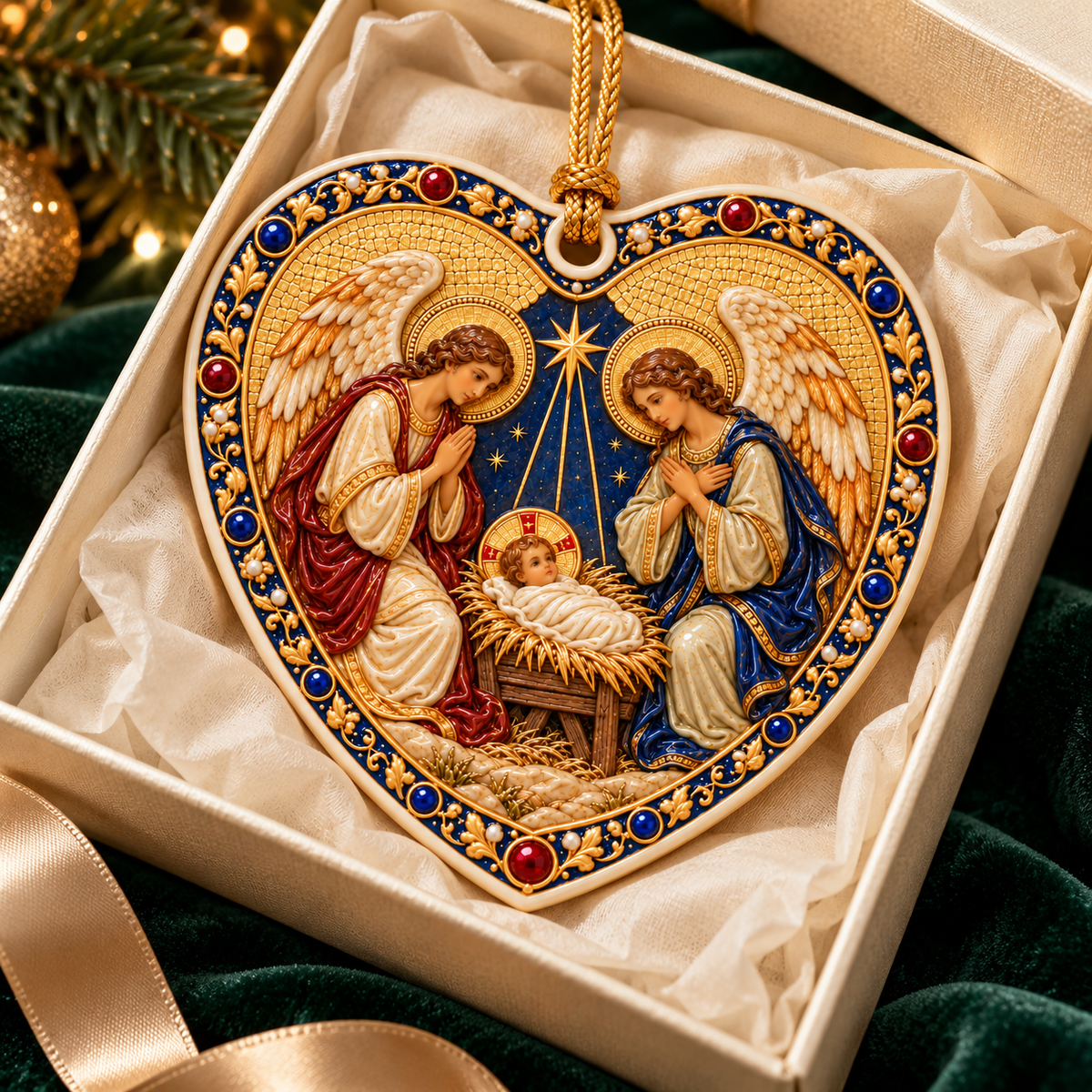 Angels Adoring the Christ Child – Personalized 3D Ceramic Heart Ornament | Sacred Christmas Décor & Christian Gift ded0214c-5e7d-494e-9e4f-52d50a8c60a8-Tr-i-tim-Gi-ng-Sinh-trong-h-p-qu-.png