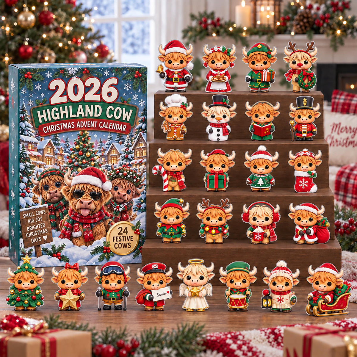 Highland Cow Advent Calendar 2026, 24 Flat Acrylic Christmas Charms def7fecc-5008-40f6-82f5-dabdb6347567-2.jpg