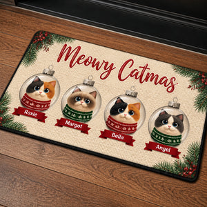 Meowy Catmas Custom Pet Photo Doormat - Personalized Doormat def9b6af-b509-4b31-88a9-c37118c2caa1.jpg
