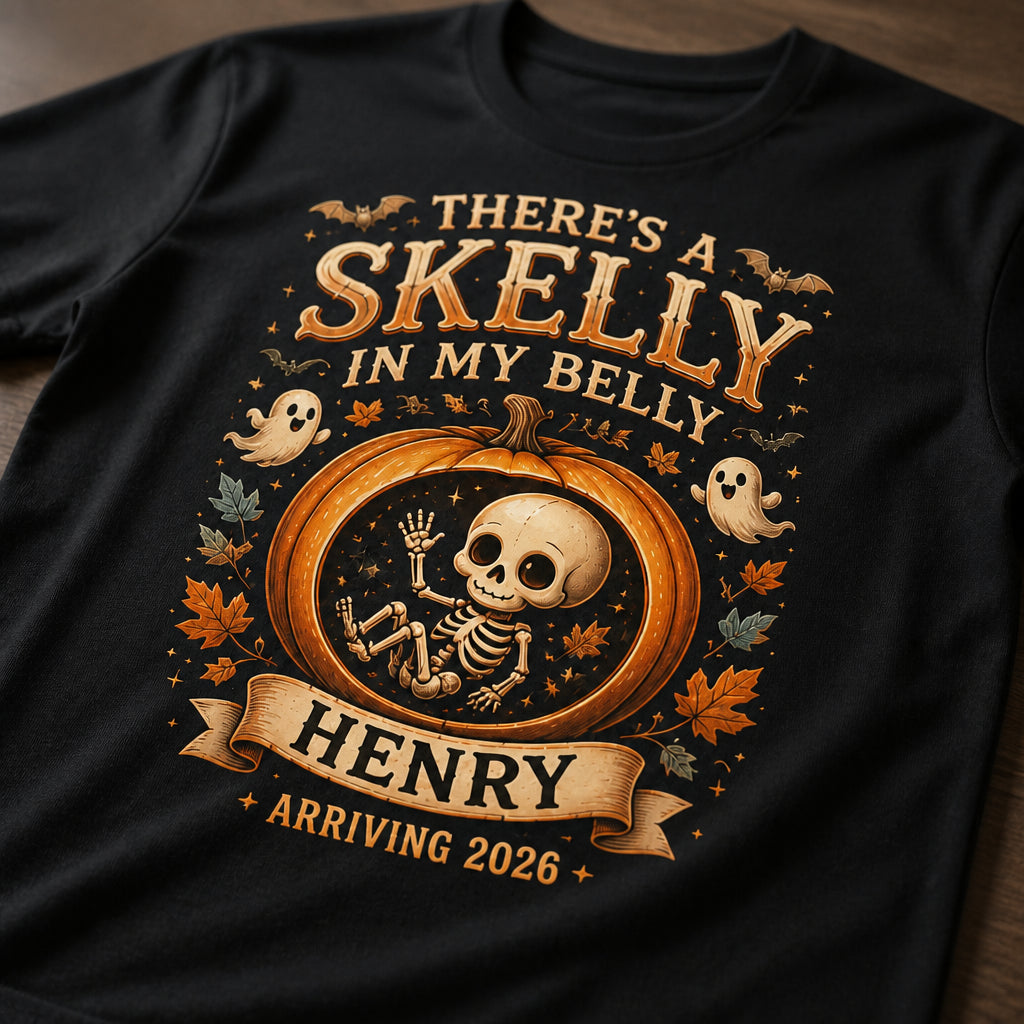 There’s a Skelly in My Belly — Personalized Name & Year Halloween Maternity Tee - Personalized T-shirt df025256-a9fa-41cf-9938-6ee384da4e75.jpg