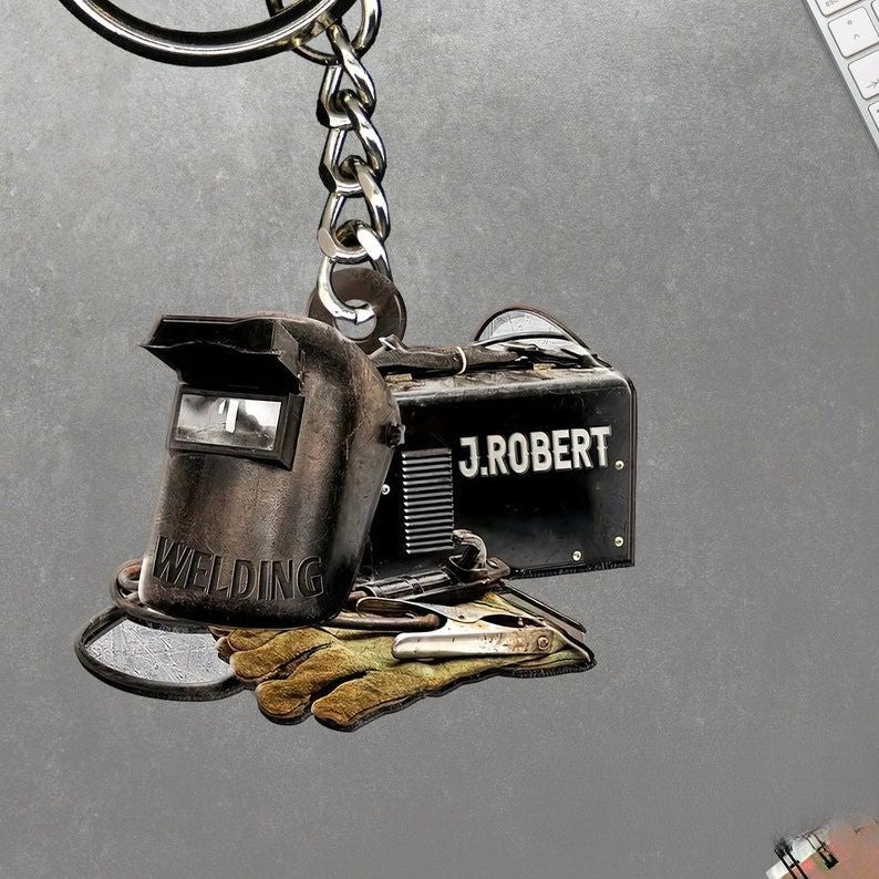 Welder Personalized Keychain, Welding Supplies Keychain, Welder Lover, Gift For Welder Not 3D Product