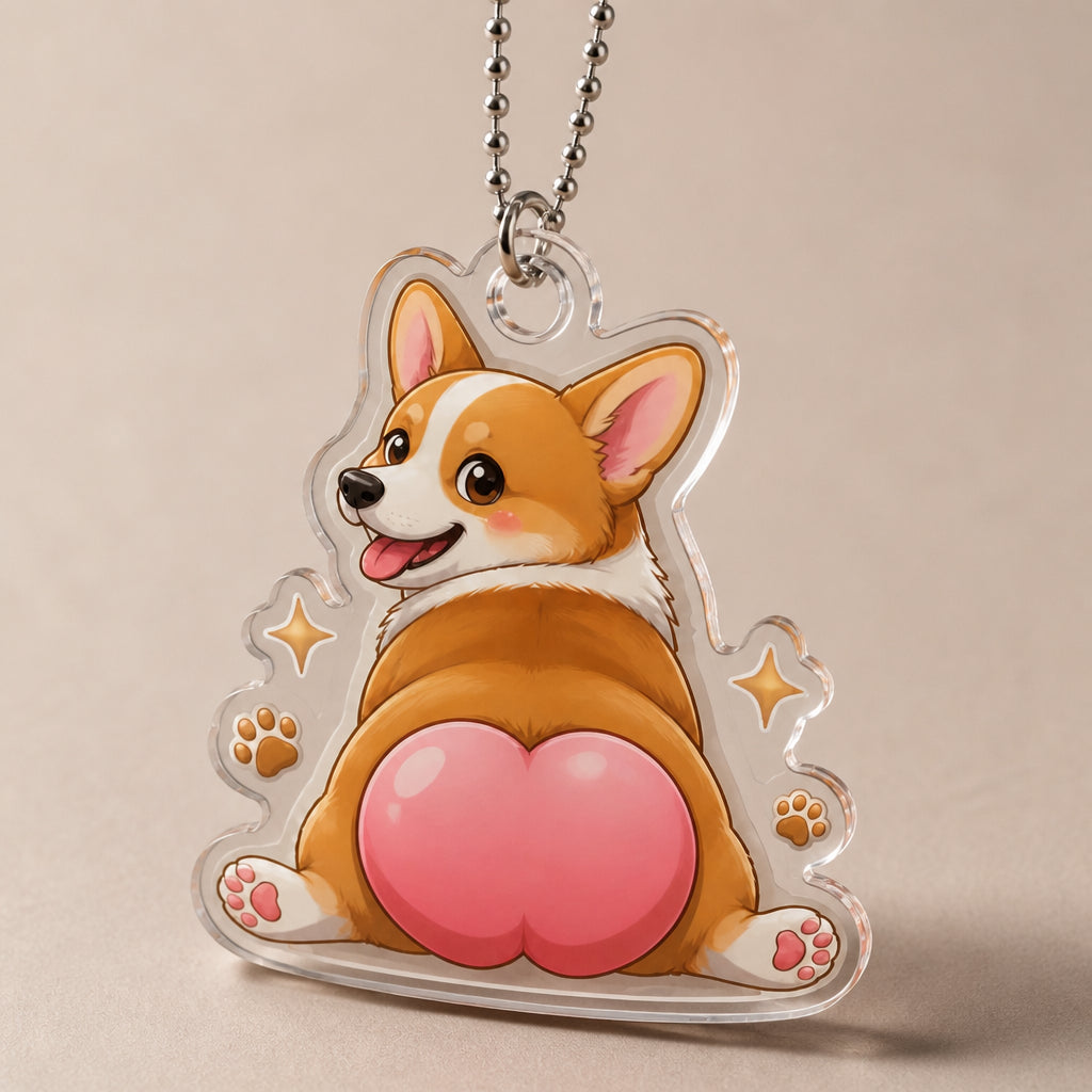 Cheeky Corgi Butt Acrylic Keychain - Acrylic Keychain df0fb60a-88ff-401f-89e8-d4cf3dc70928.jpg