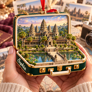 Personalized 3D Angkor Wat Suitcase Christmas Ornament – Siem Reap Cambodia Travel Souvenir & Gift for Cambodia Lovers df44d5ed-05a5-4b2b-b3ca-13586a082419-Angkor-Wat-Keepsake-in-Caring-Hands-4.png