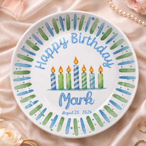 Personalized 1st Birthday Plate for Boy, Custom Name Ceramic Keepsake, Baby First Birthday Gift df701fdb-1664-45bb-ad7e-9c836e42fd3d-4.jpg