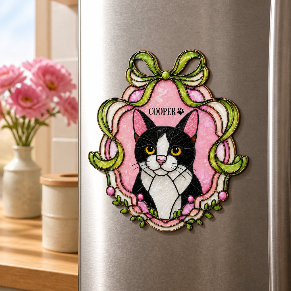Personalized Stained-Glass Cat Magnet – Custom Pet Name - Personalized Custom Shape Fridge Magnet df75b1e0-ad1d-42ba-a323-89e5e07ab139.jpg