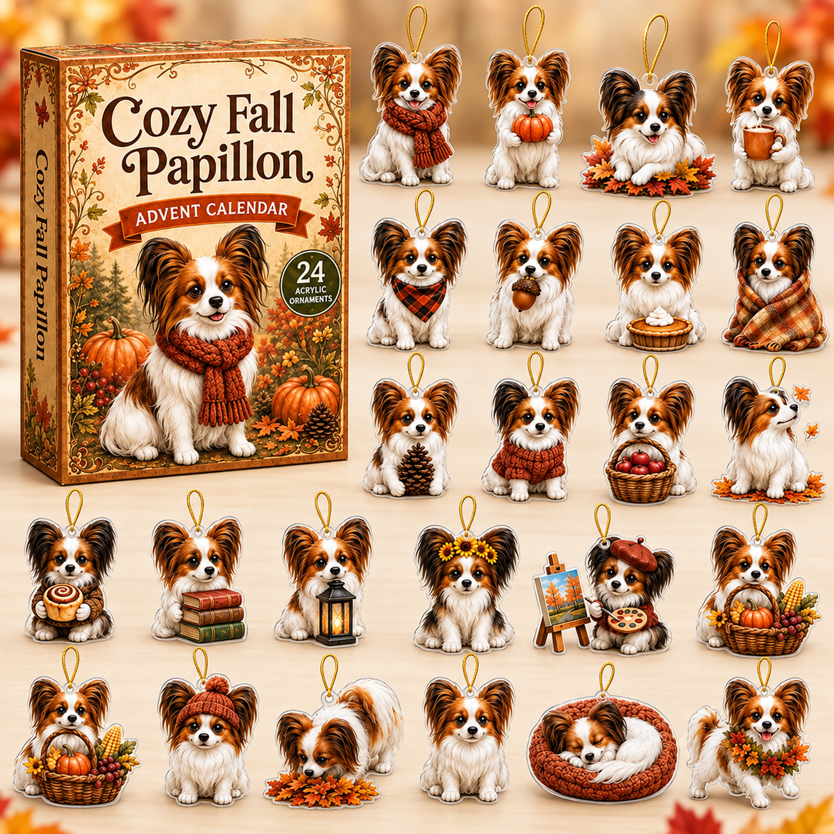 Cozy Fall Papillon Advent Calendar 2026 - 24-Day Festive Countdown, Acrylic Charms Blind Box - Gift For Papillon Lovers df834394-d474-4df6-8b06-1ae47ed7f4d1-papillon-box-charms.png