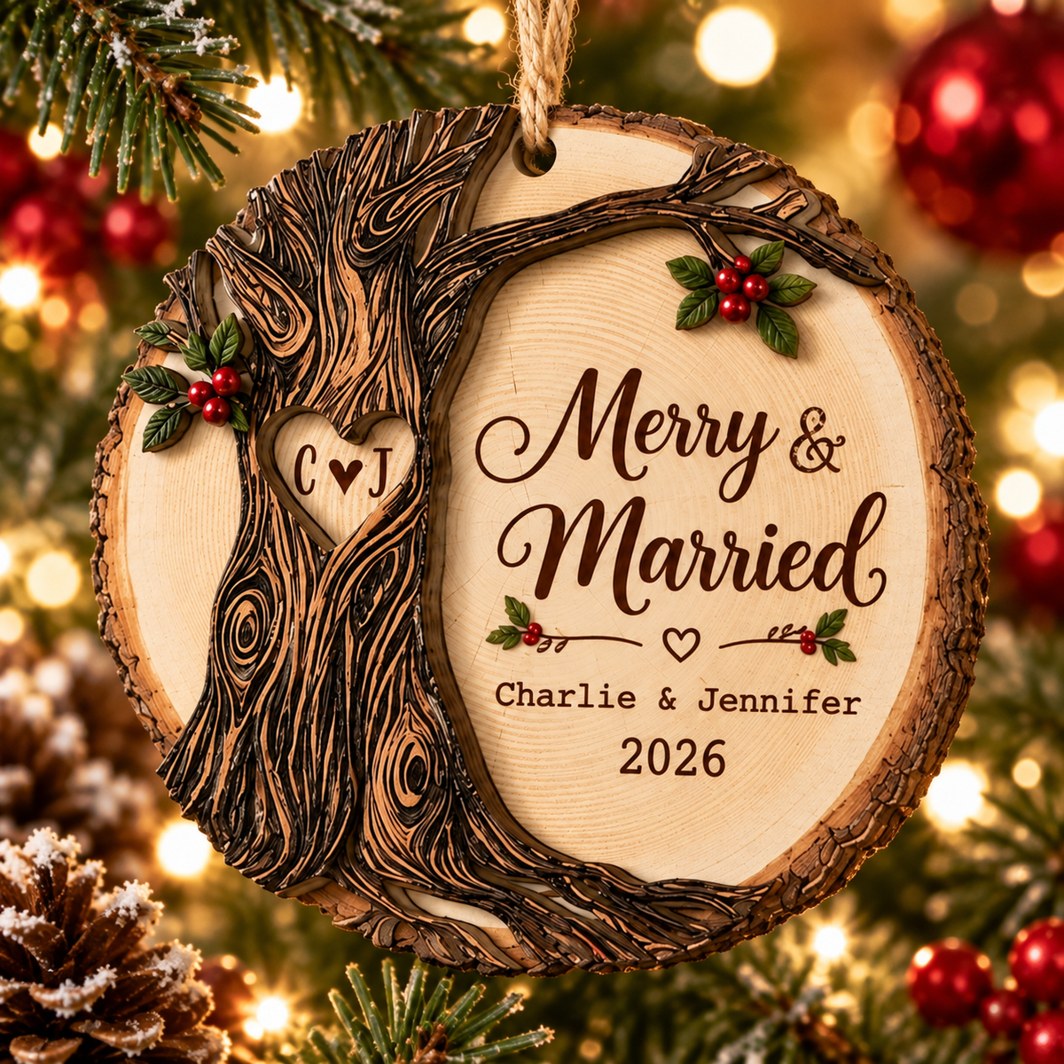 Personalized Merry & Married Christmas Ornament 2026 – Custom Couple Names & Initials Wooden Wedding Ornament, Newlywed Christmas Gift df886db7-895f-456a-b196-0942072bca74-Image-Sep-18-2026-03_04_22-PM-4-.png