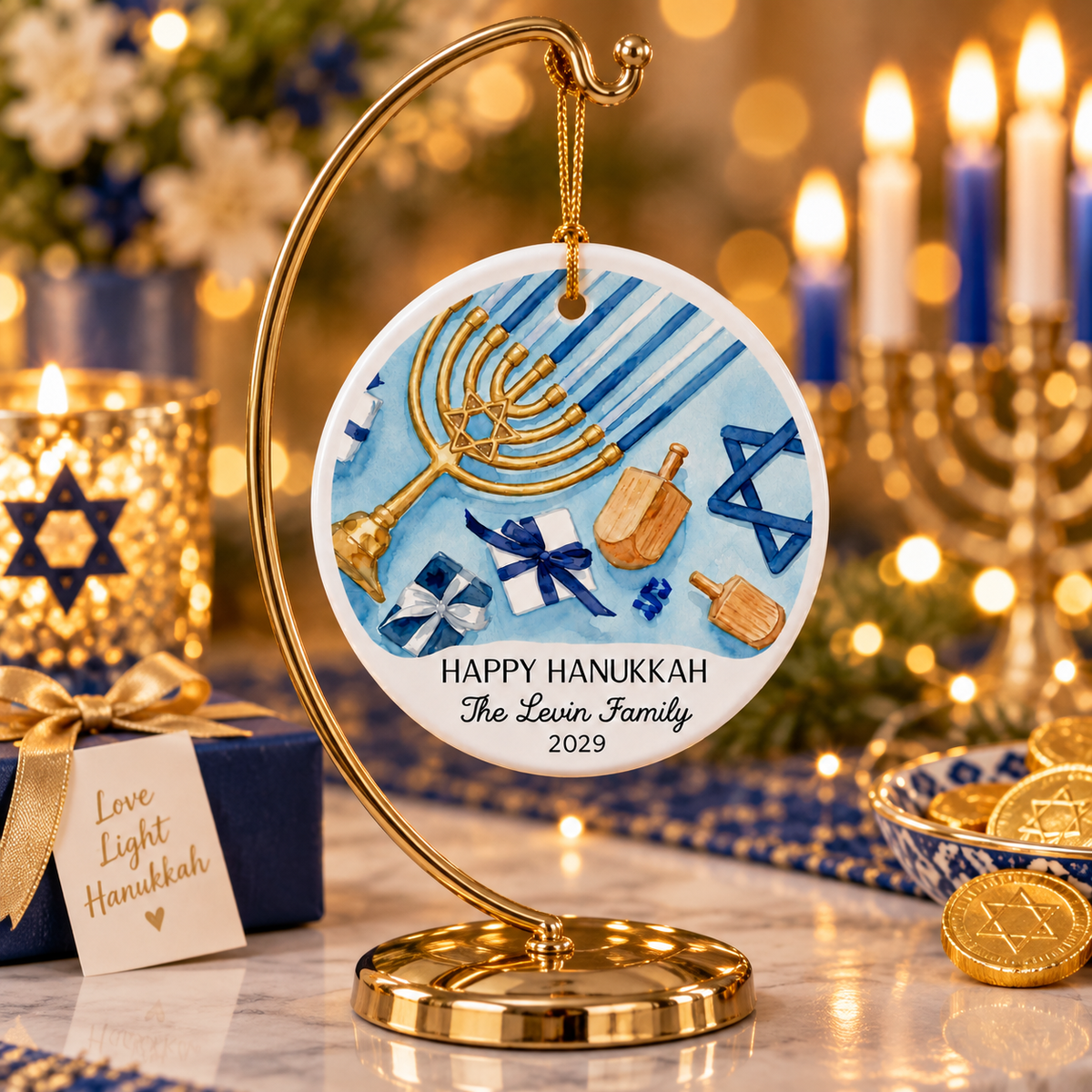 Custom Hanukkah Ornament Personalized Hanukkah Christmas Gift Jewish Holiday Ornament Hanukkah Tree Decor Festival of Lights Keepsake dfaec0b0-9e1f-4f7c-9ff8-cc1ad38b1e71-moc-1.png