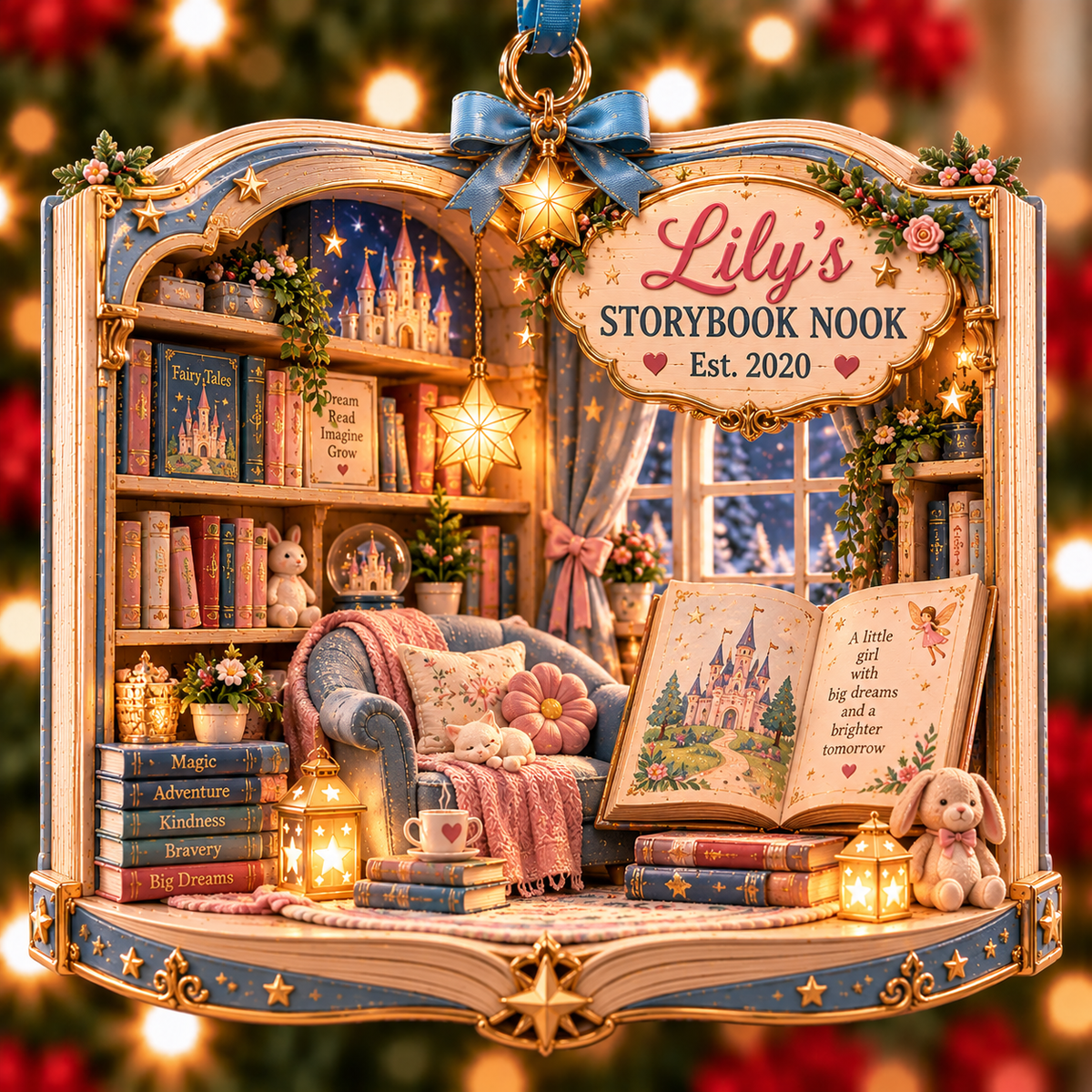 Personalized Storybook Nook Christmas Ornament – Custom Name & Year, Fairy Tale Book Lover Gift for Girls, Reading Christmas Keepsake dfd8baf4-0330-4c74-b41c-a7b3d18ca1fb-Lily-s-Magical-Storybook-Nook.png